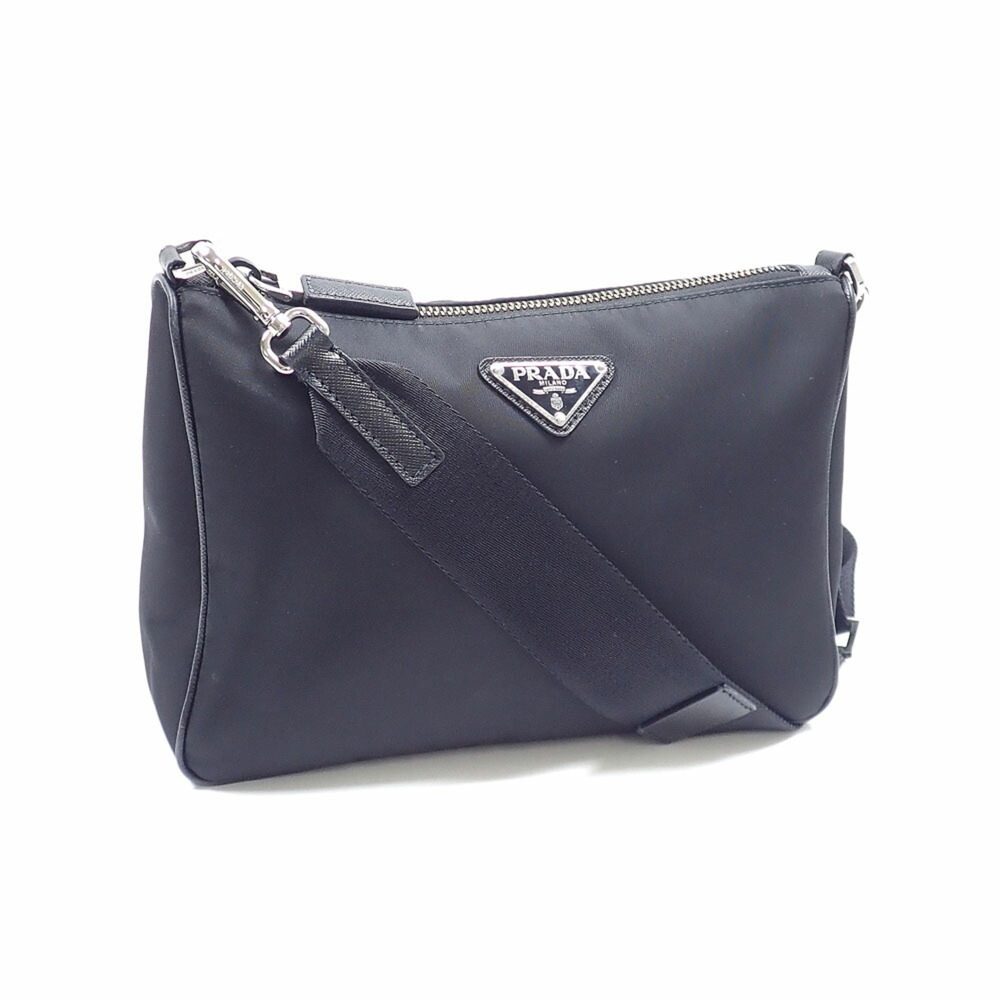 Prada Re-Nylon Shoulder Bag for Women, Nero Black Nylon Leather 2VH113